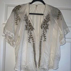 Free People embroidered top